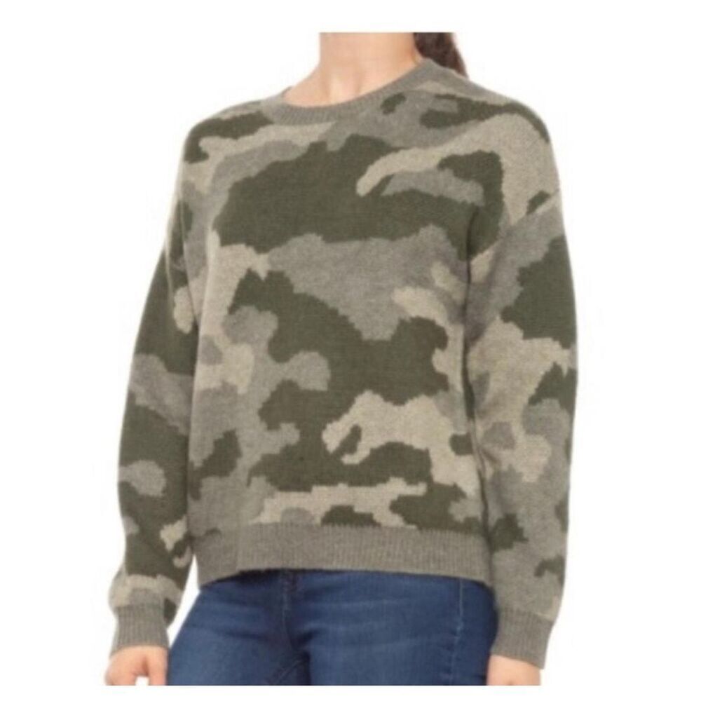 Lucky Brand wool blend Sweater size 1X Pullover Camouflage Stretch